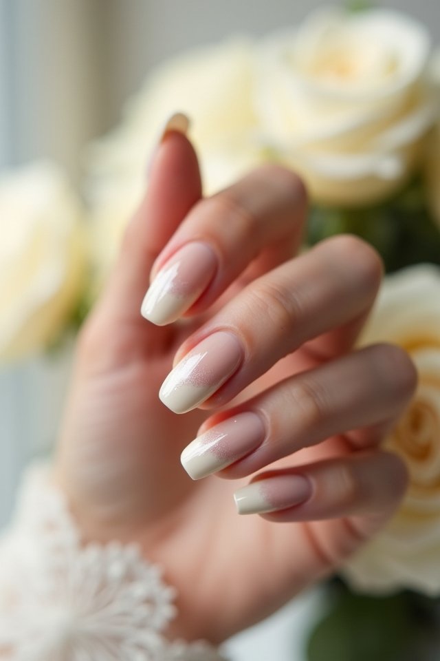 elegant ombre nude nails