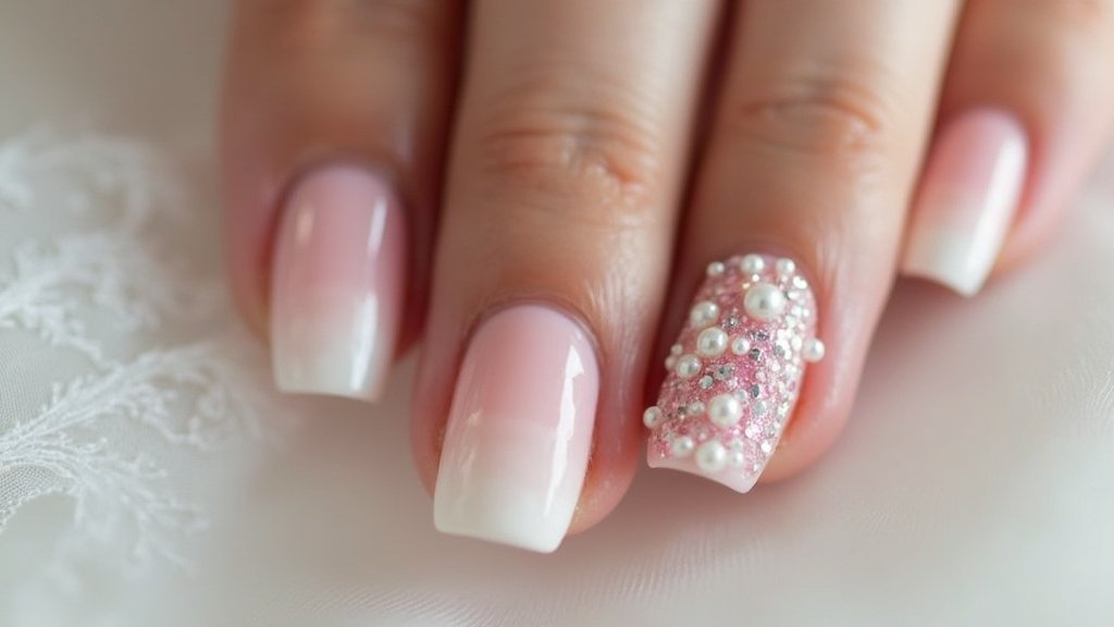 elegant ombre wedding nails