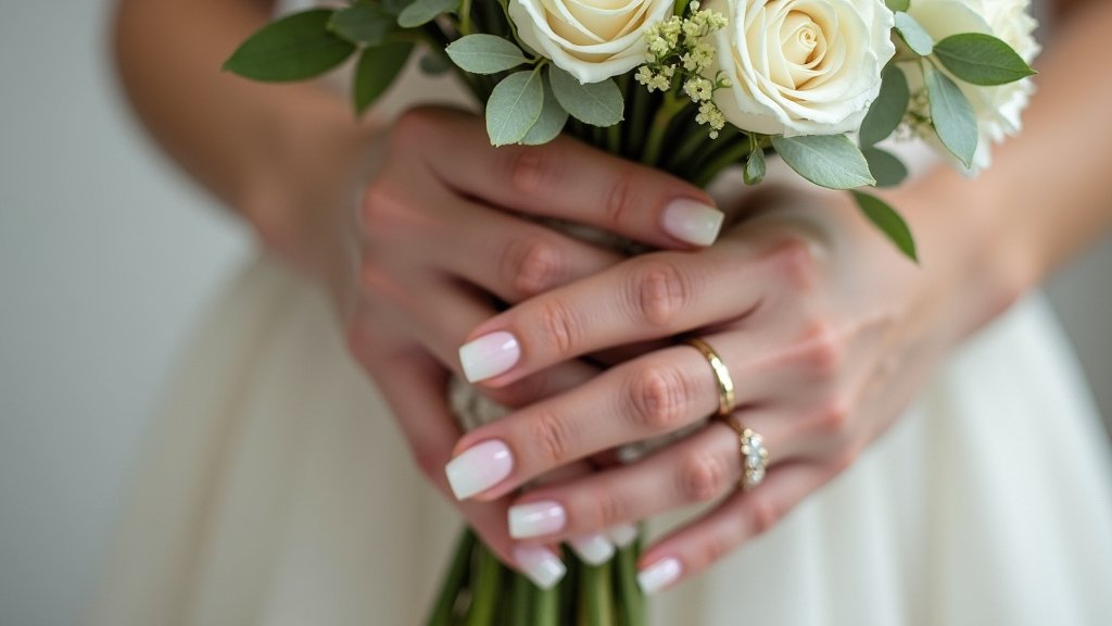 elegant ombre wedding nails