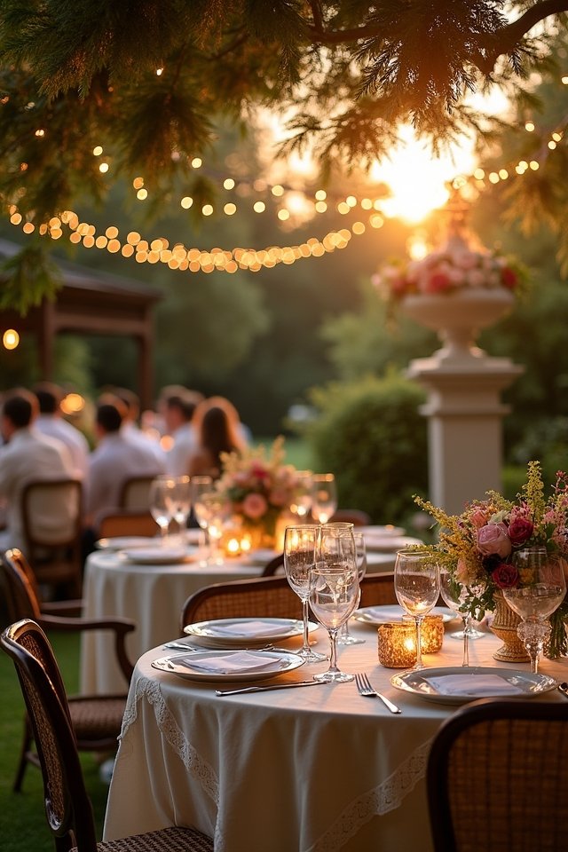elegant outdoor cocktail hour