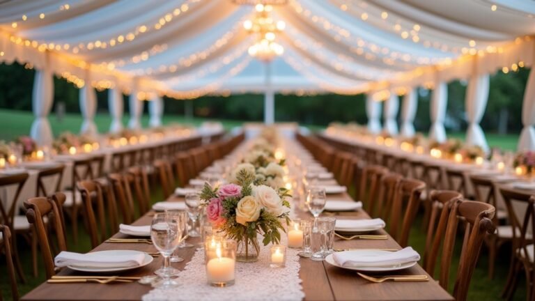 elegant outdoor tent decor
