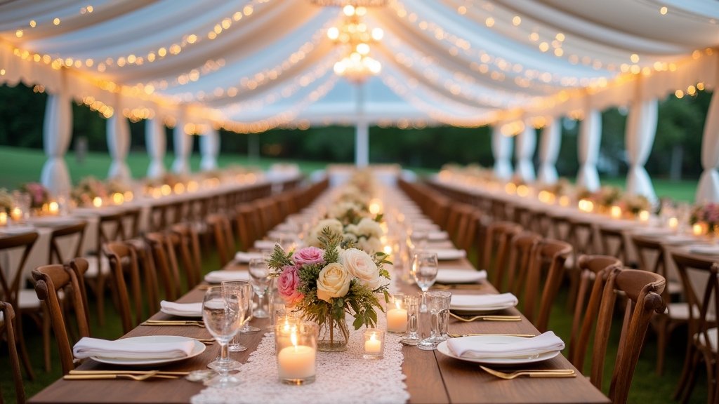elegant outdoor tent decor