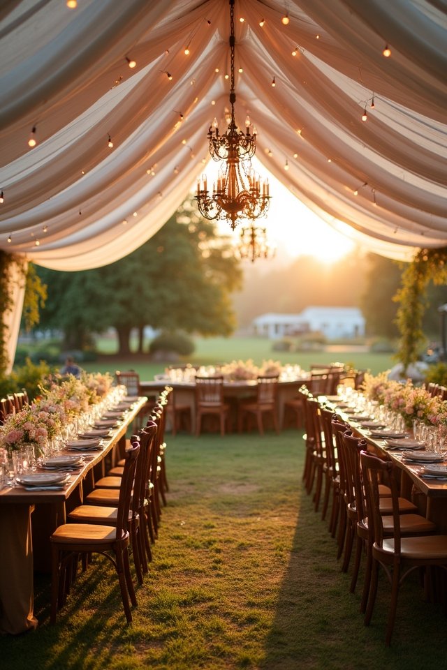 elegant outdoor wedding tents