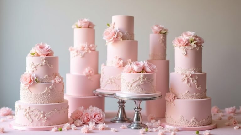 elegant pastel pink cakes