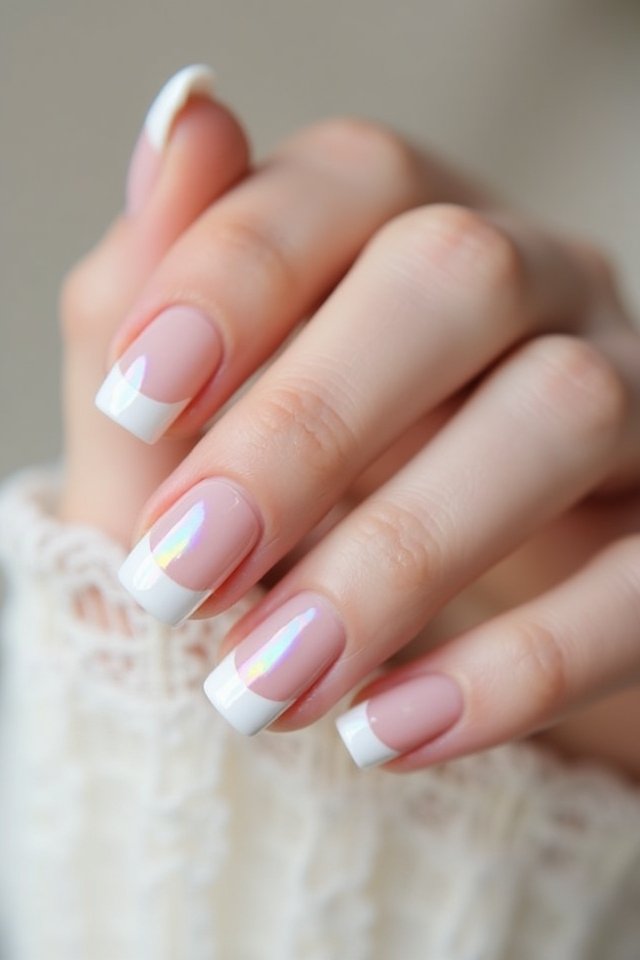 elegant pearl french tips