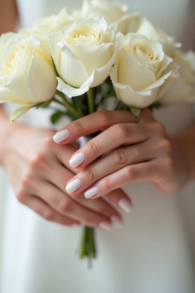 elegant pearl french tips