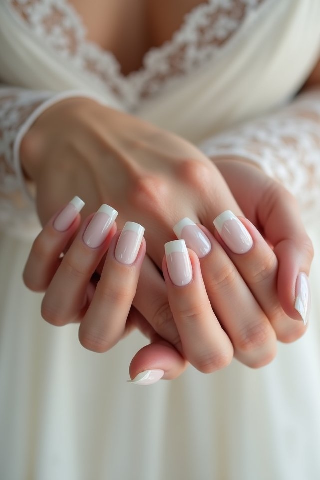 elegant pearl french tips