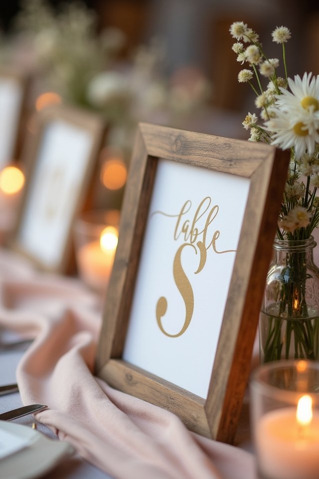 elegant personalized table numbers