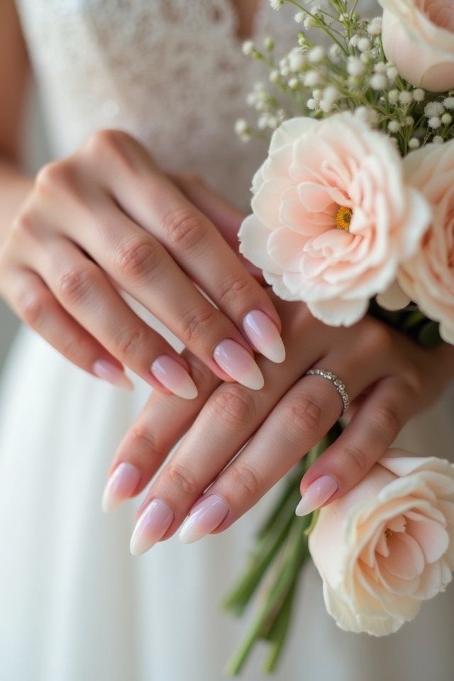 elegant pink ombre nails