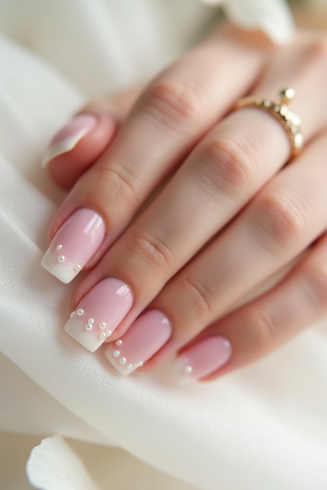 elegant pink ombre nails