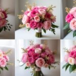 elegant pink wedding bouquets