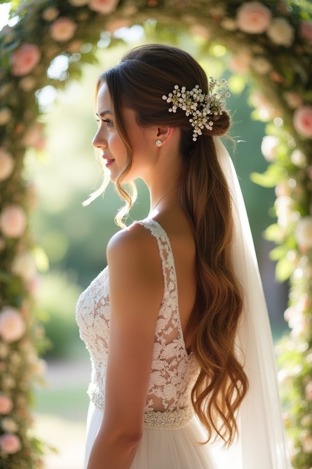 elegant playful wedding hairstyle
