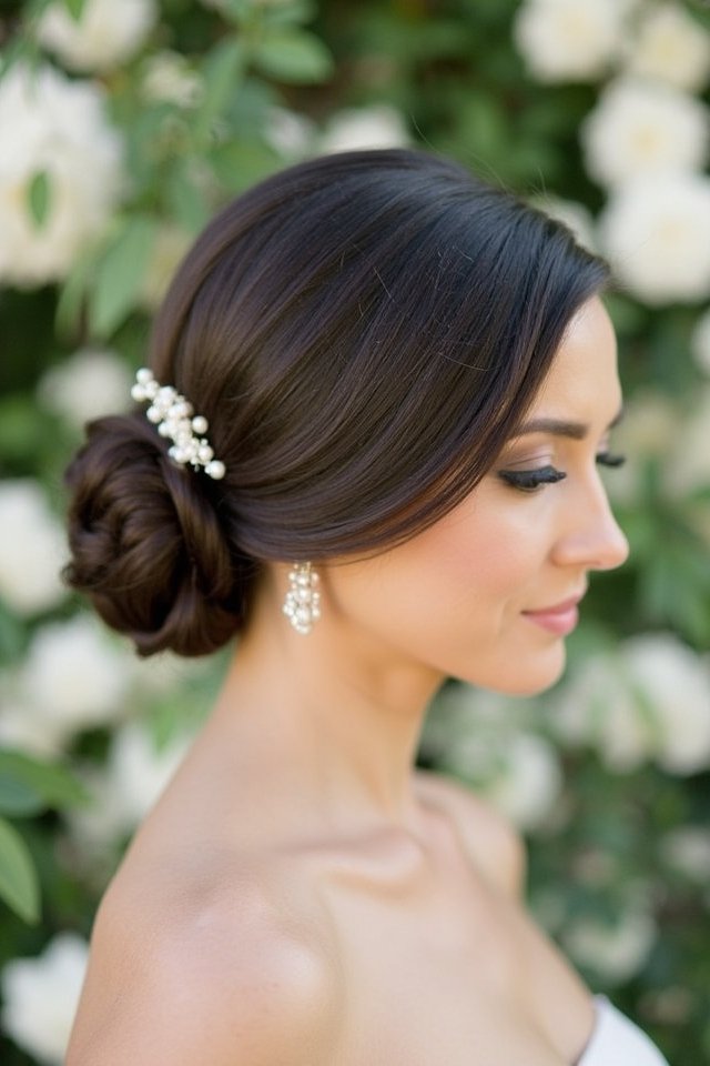 elegant polished low bun