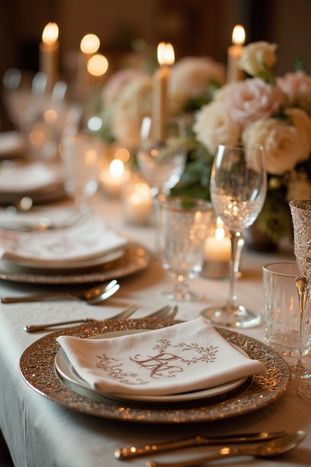 elegant polished silverware set