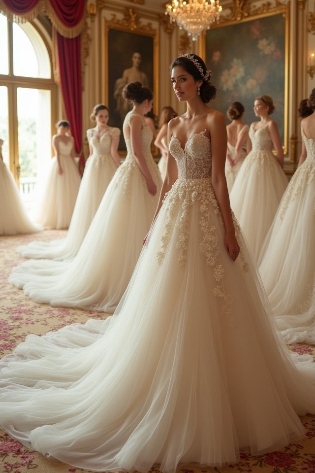 elegant princess wedding gown