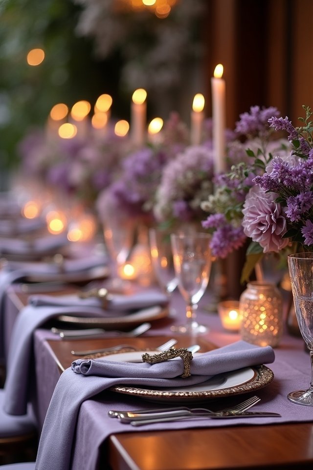elegant purple and gray