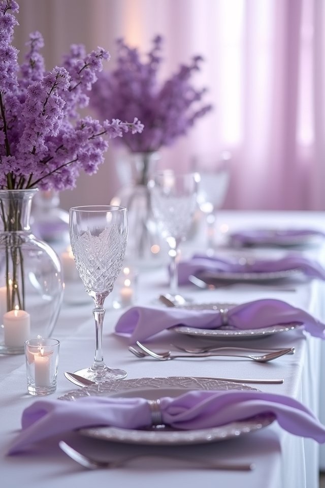 elegant purple and white