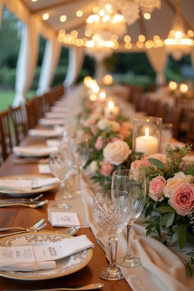 elegant reception ambiance details