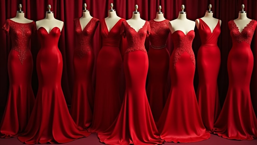 elegant red wedding attire