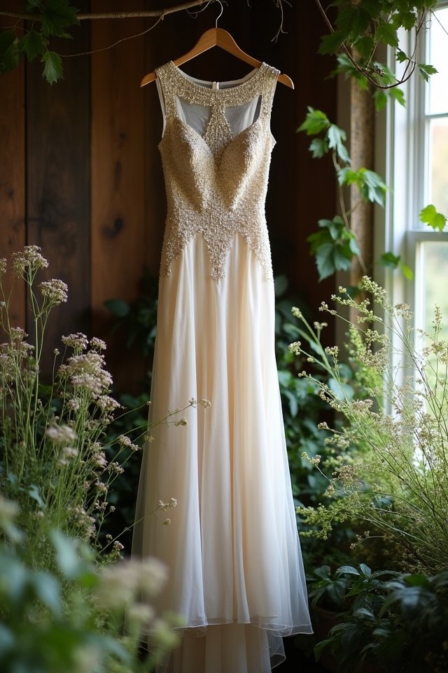 elegant retro beaded dress