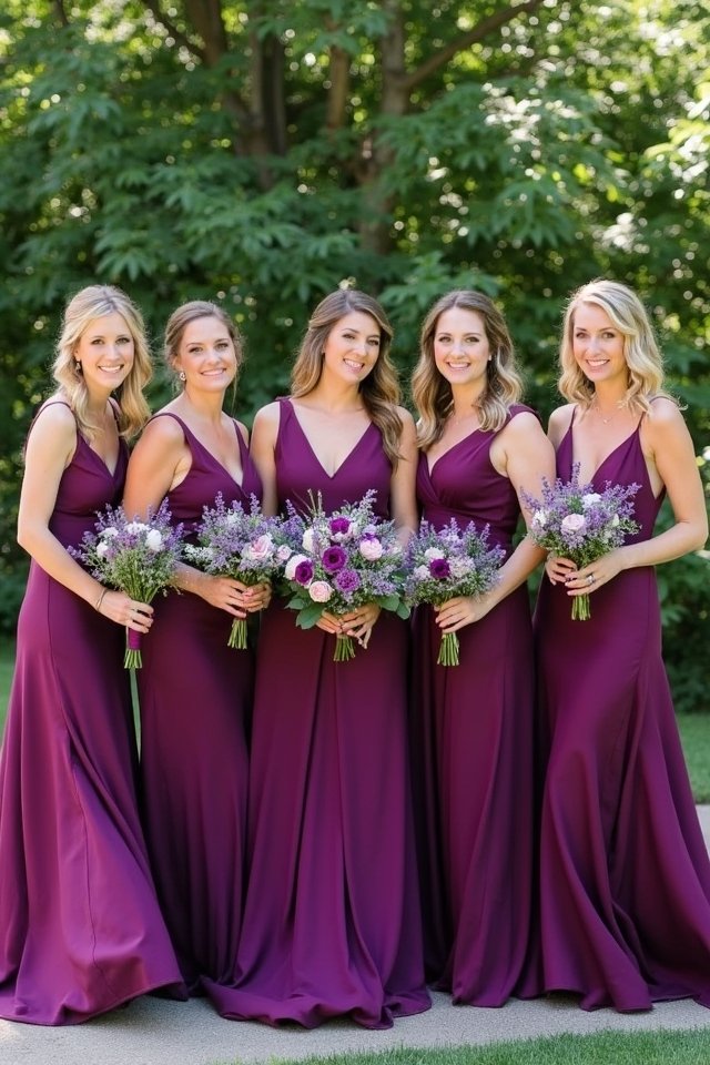 elegant rich plum wedding