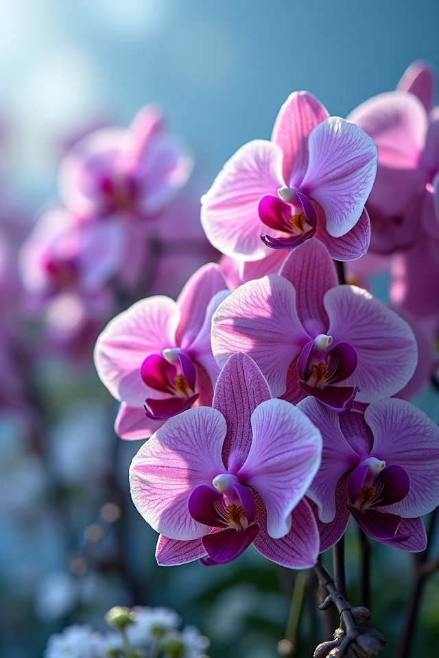 elegant rich purple orchids