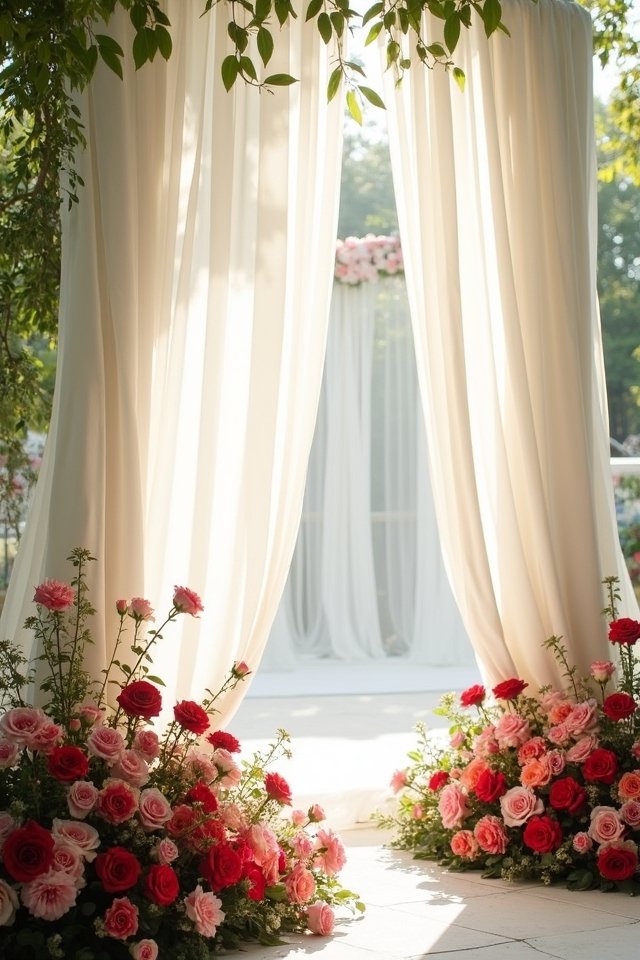 elegant romantic floral altar