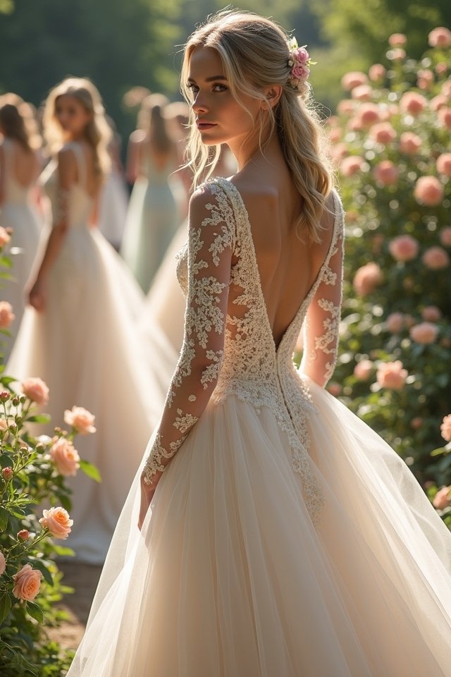 elegant romantic long sleeves