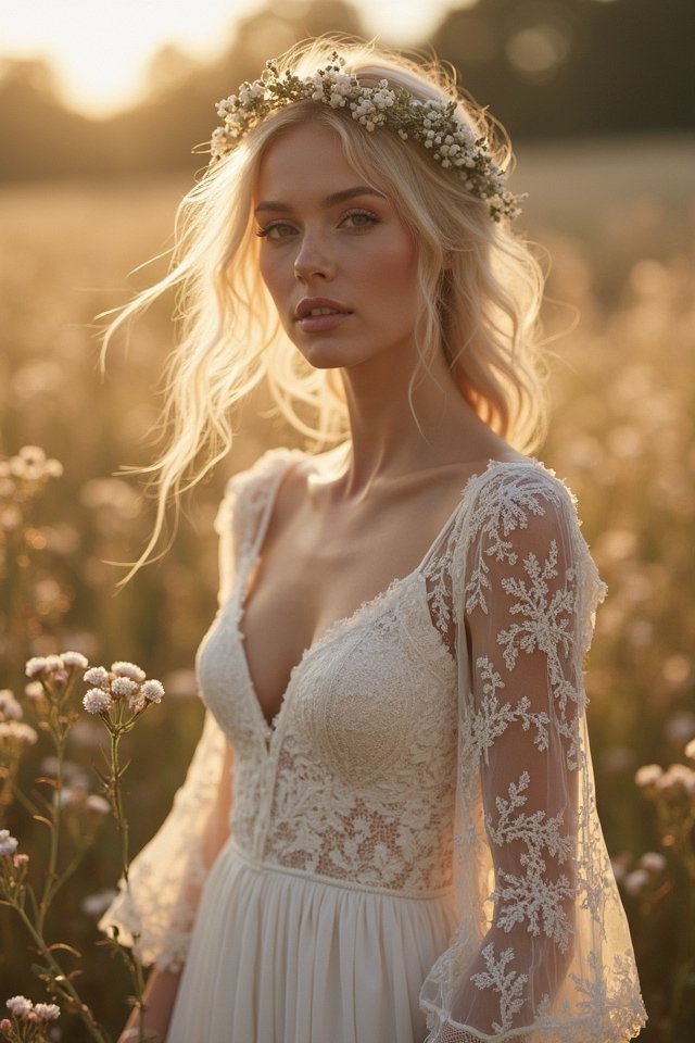 elegant romantic silk dress