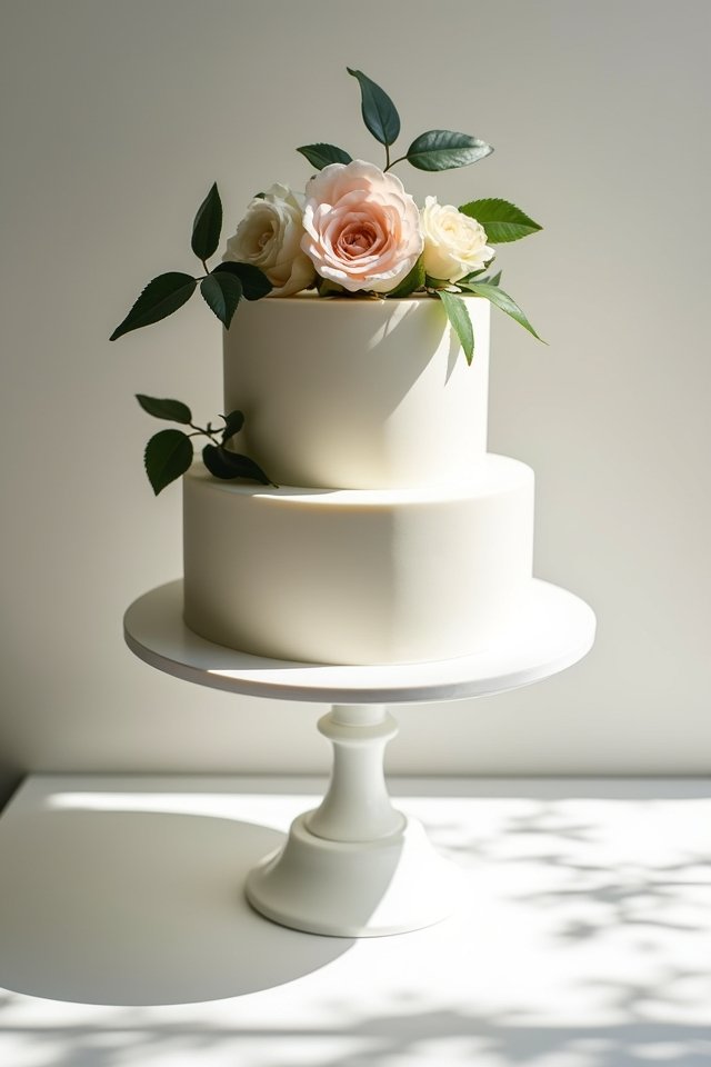 elegant rose decorated cake