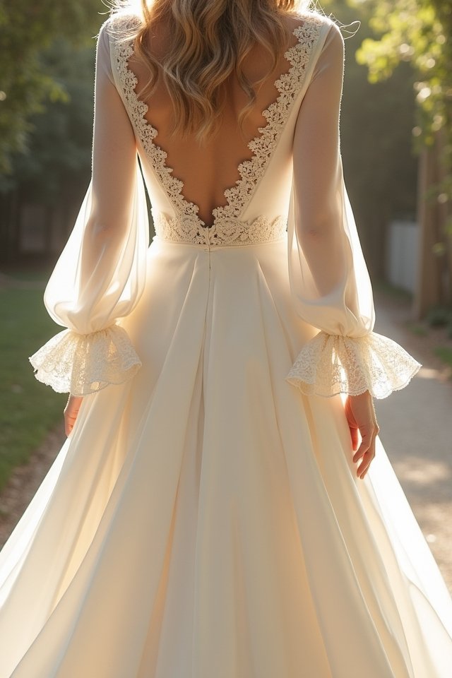 elegant satin a line gown