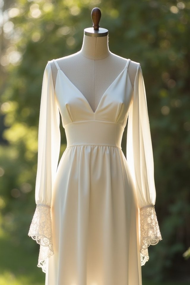 elegant satin bridal dress