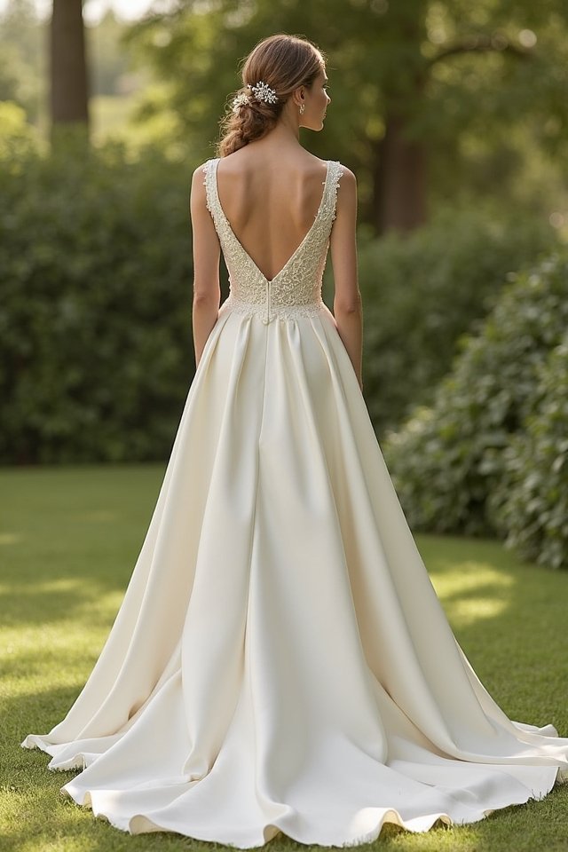 elegant satin gown elegance
