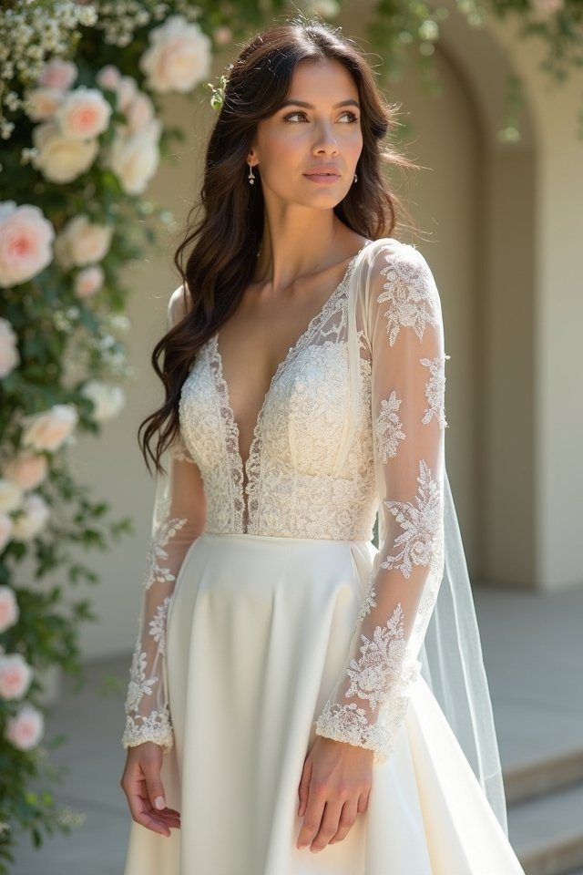 elegant satin gown embellishments