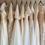 elegant satin lace gowns