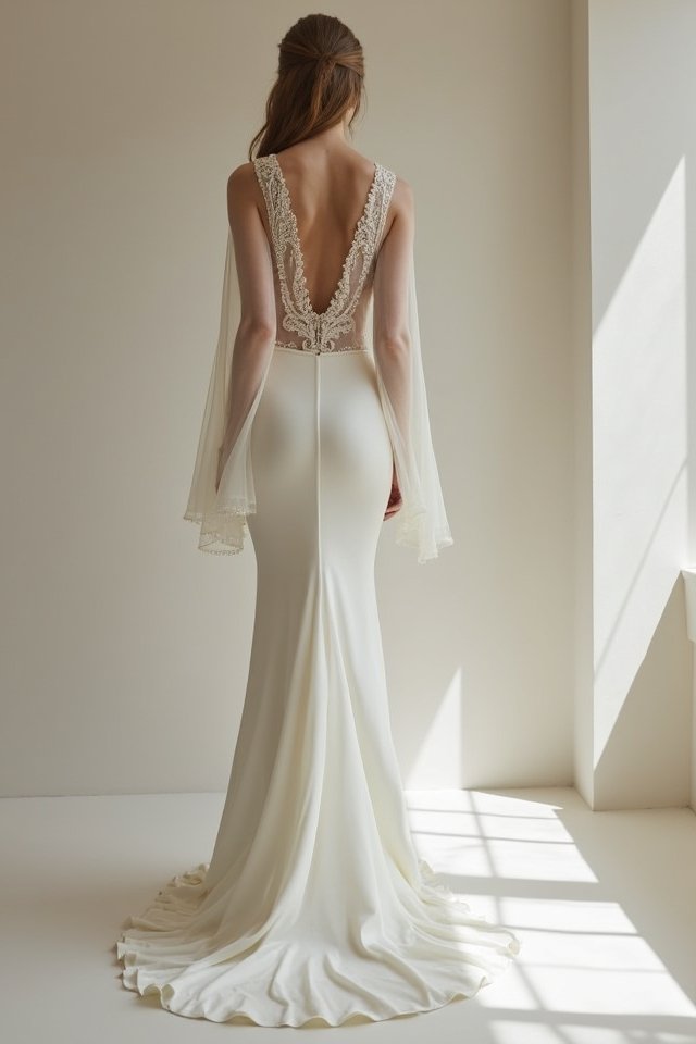 elegant satin long sleeves