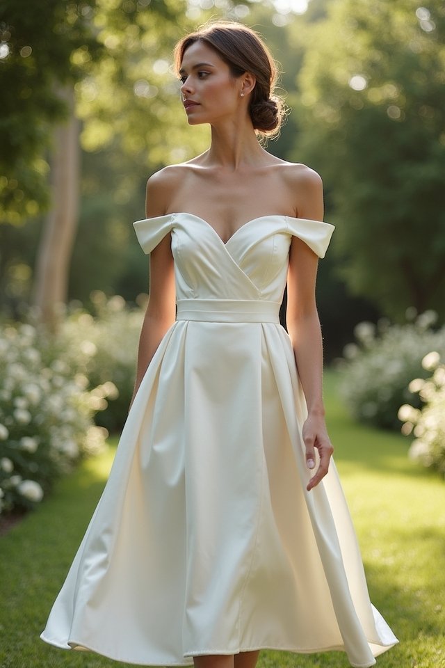 elegant satin midi dress