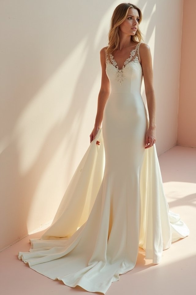 elegant satin sheath dress