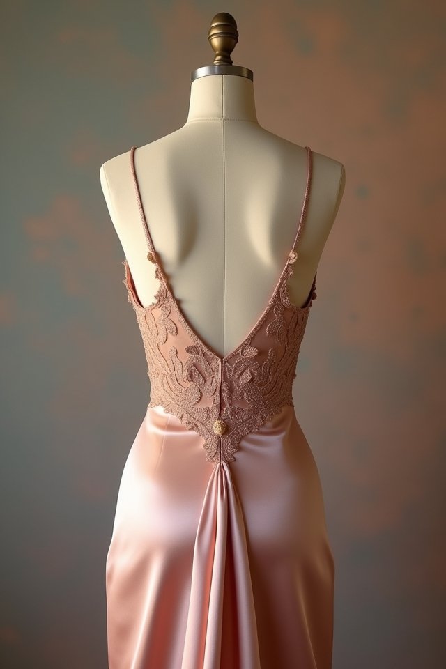 elegant satin slip dress