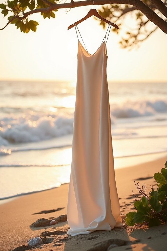 elegant satin slip gown