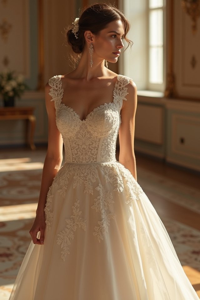 elegant satin square neckline