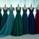 elegant satin wedding attire