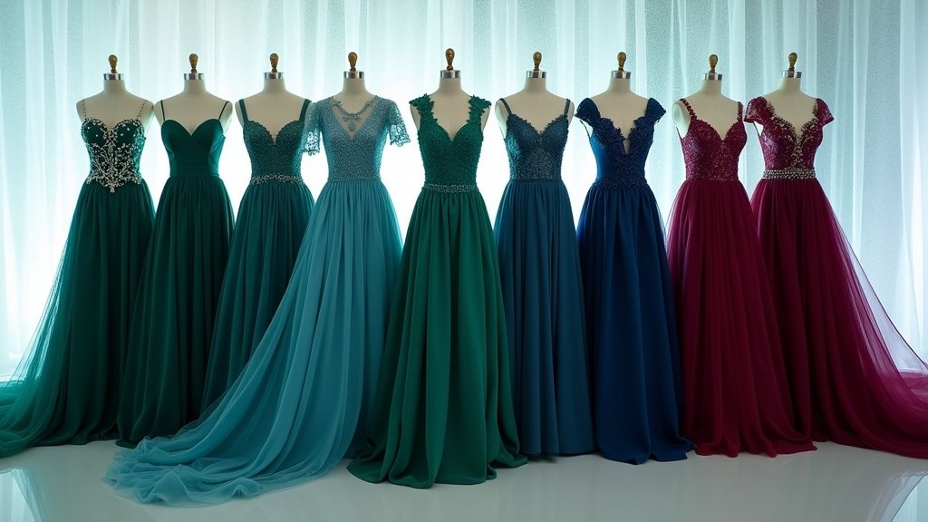 elegant satin wedding attire