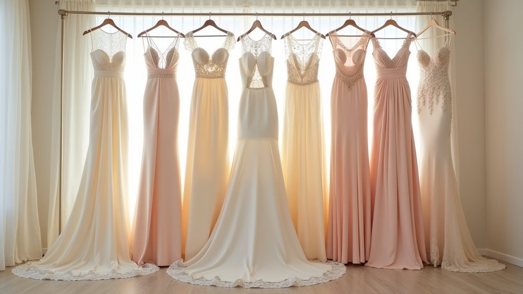 elegant satin wedding gowns