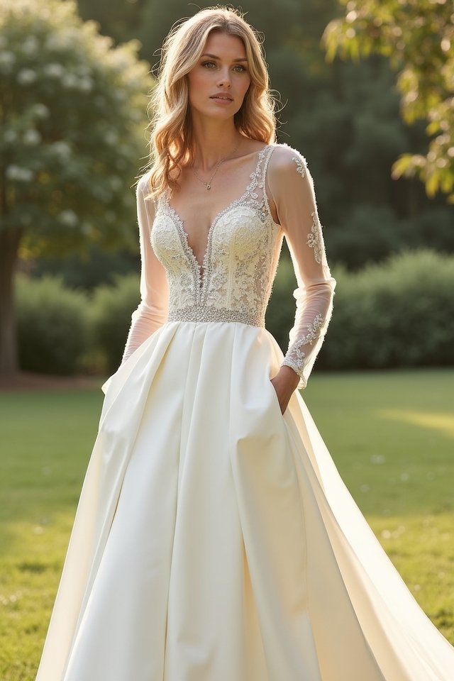 elegant sheer a line dress