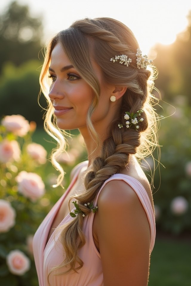 elegant side braid variations