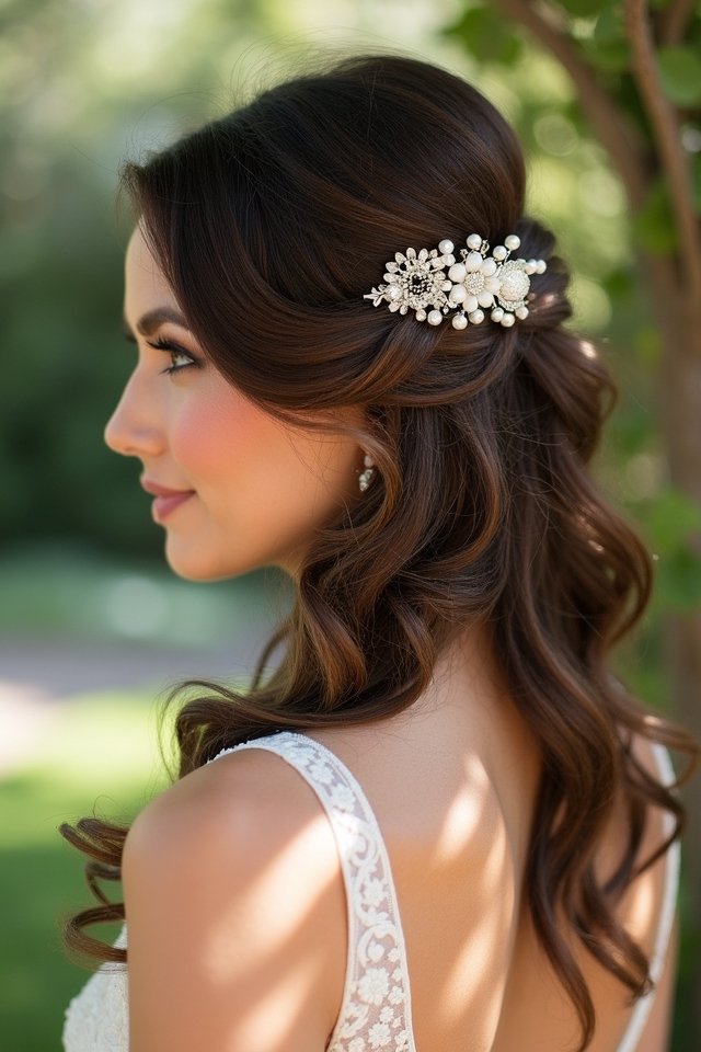 elegant side swept hairstyle charm