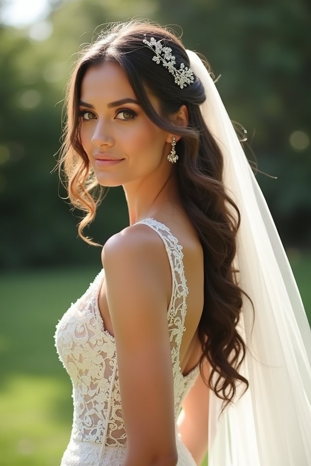 elegant side swept hairstyle charm