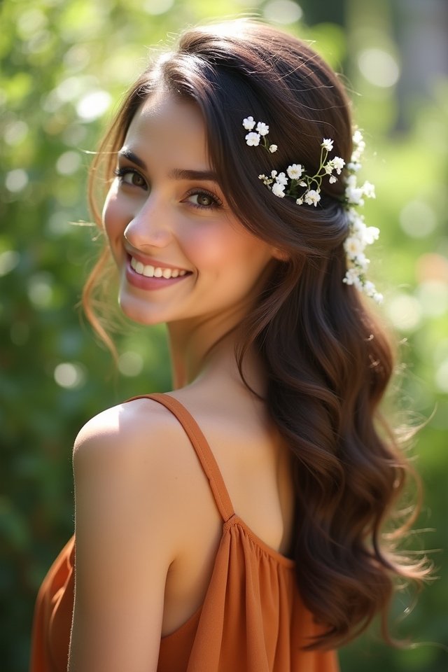 elegant side swept hairstyle statement