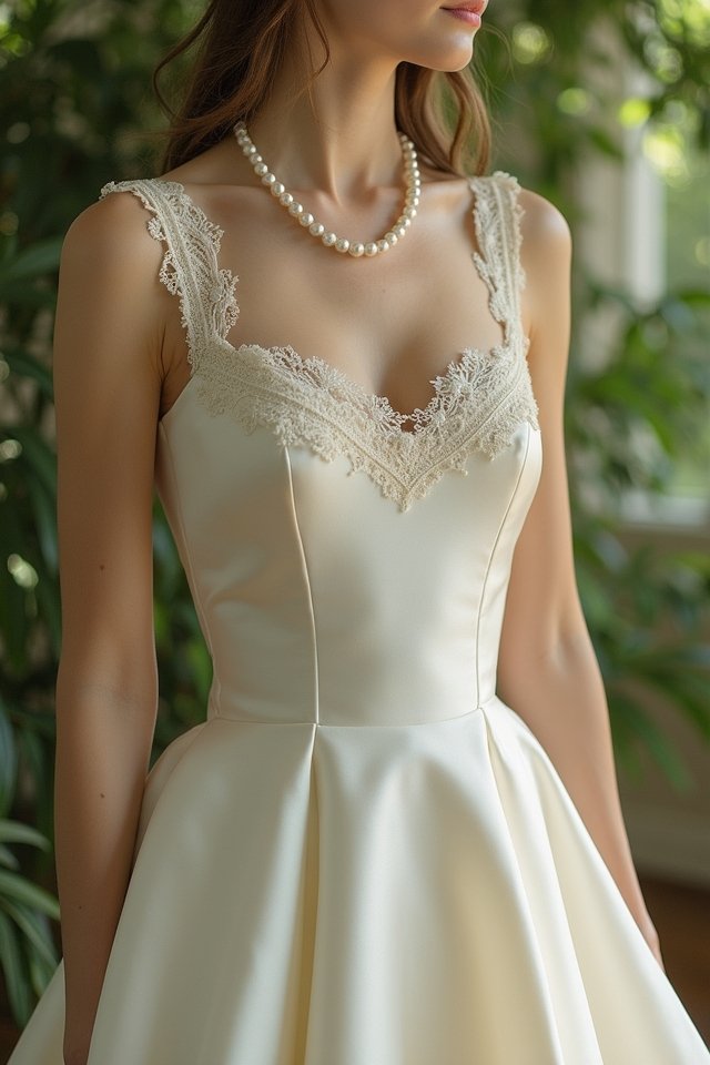 elegant silk a line dress